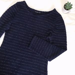 Atmosphere Knitted Sweater Dress w/ Gold Filling